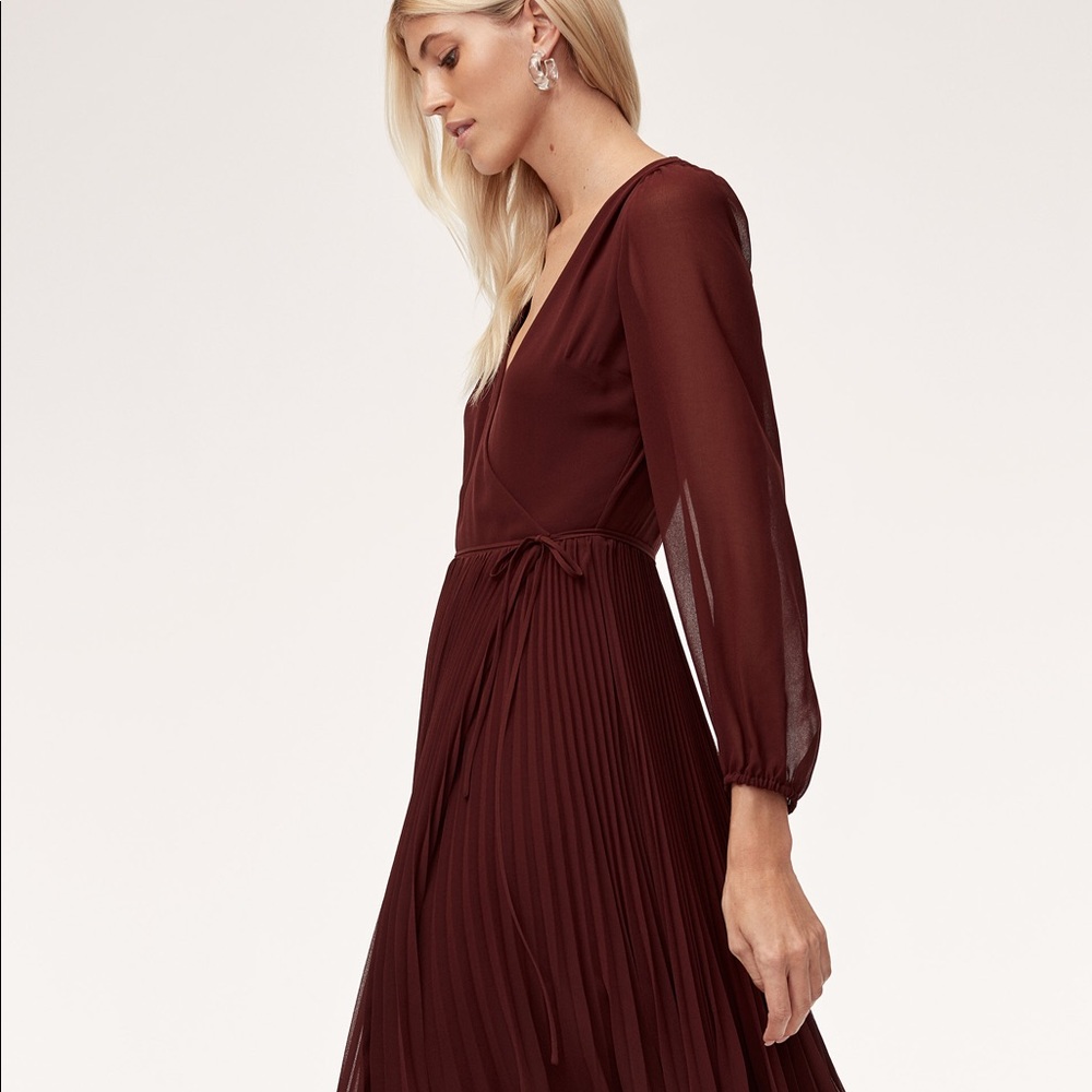 Aritzia Wrap Dress: Wilfred Beaune Dress